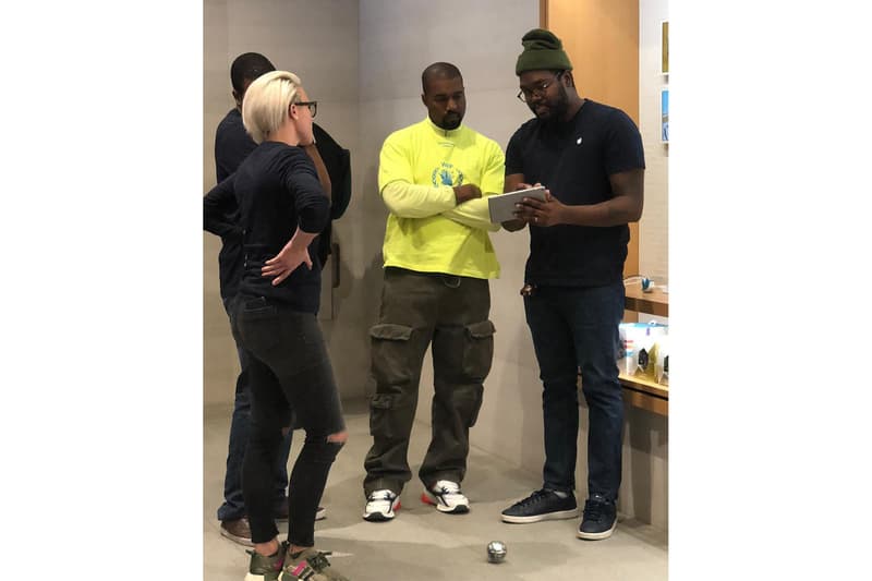 kanye wearing under armour