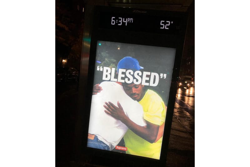Supremeの新作スケートビデオ “BLESSED”の広告がNYのバス停を