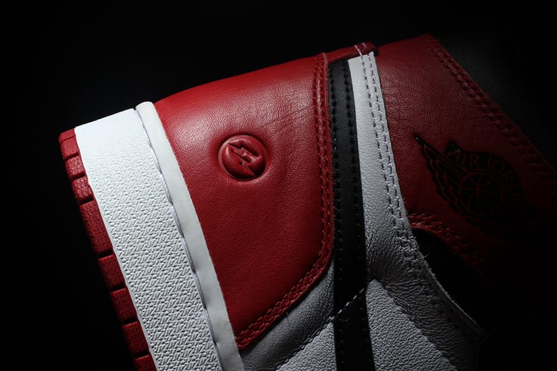 fragment design x Air Jordan 1 Black Toe