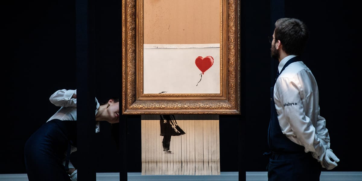 シュレッダー裁断された Banksy の“愛はごみ箱の中に”はその後どうなっ 