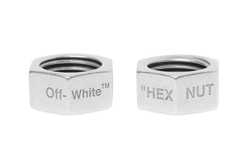 楽天市場 OFF-WHITE オフホワイト ヘックスナット モノ ピアス tdh