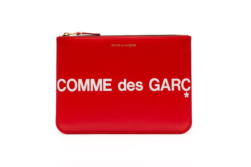 【美品】COMME des GARCONS ロゴ入り　長財布　レッド COMME des GARCONS コムデギャルソン 長財布 レッド SA0111HL