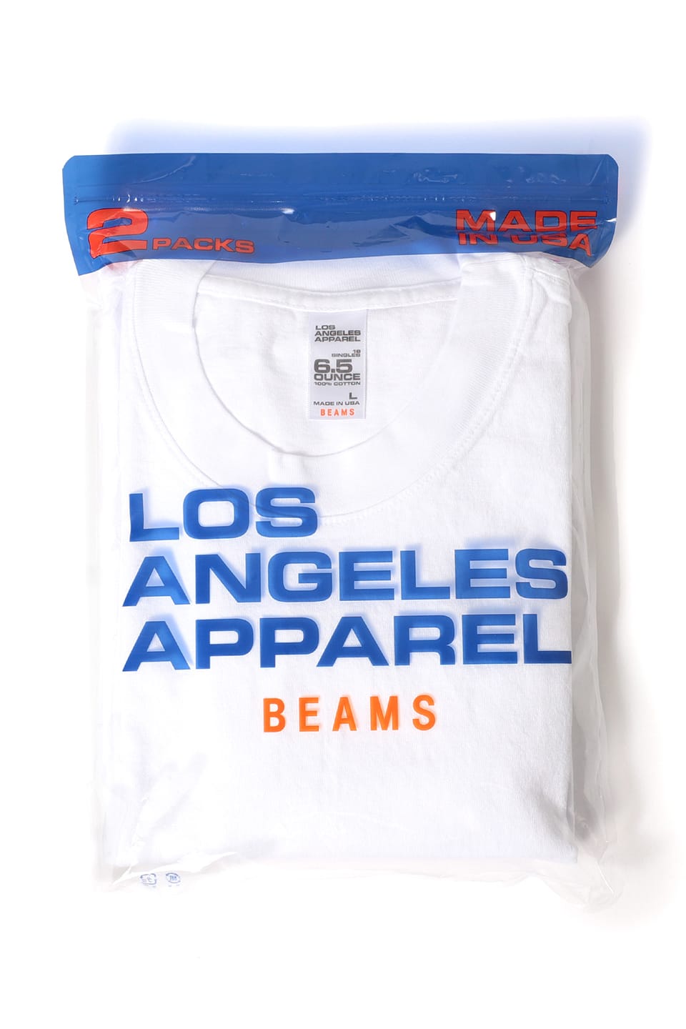 ビームス x ロサンゼルスアパレルの2枚組み別注パックTシャツが