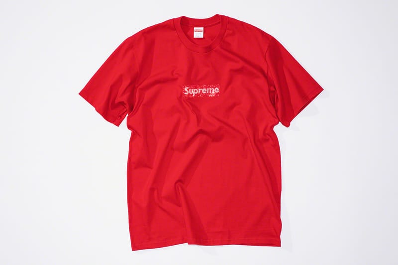 ご購入希望の方はSupreme スワロフスキーコラボブランド生誕25周年記念ボックスロゴTシャツ