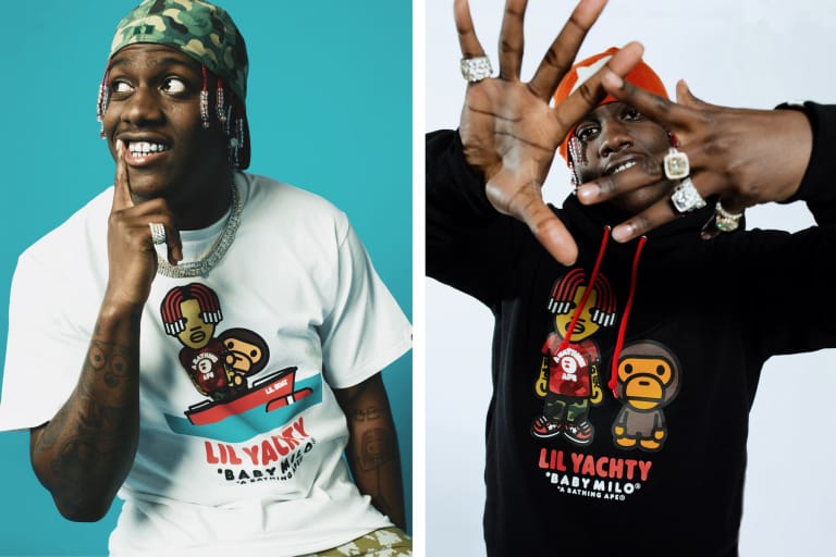 A BATHING APE® × Lil Yachtyのコラボコレクションが5月25日に