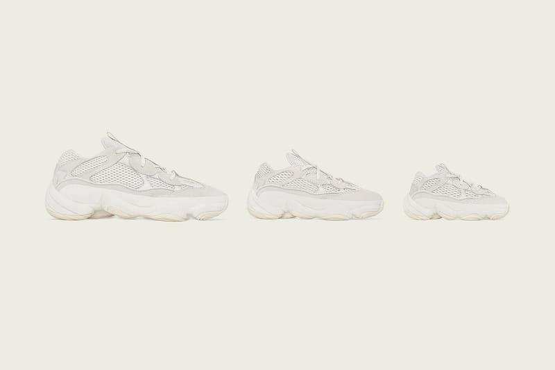 YEEZY 500 の新色“Bone White”がファミリーサイズ展開で発売決定