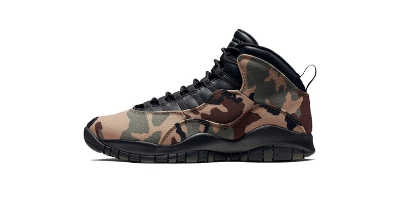 NIKE ナイキ Air Jordan 10 Woodlamd Camo 310805-201 エアジョーダン10 ウッドランド カモ ハイカットスニーカー ブラウン/グリーン/ブラック US9/27cm ウッドランドカモをまとったエアジョーダン 10の新作が登場 | Hypebeast.JP
