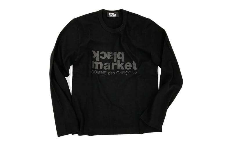 ブラック/L】black market COMME des GARCONS Logo T-Shirt 