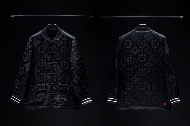 CLOT Fragment Black Silk Jacket サイズL