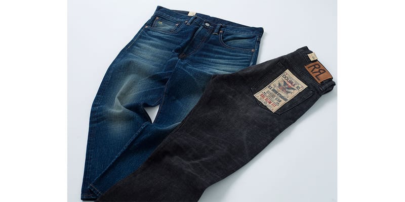 ユーズド加工DOUBLE RL Denim News boy CapL - 帽子