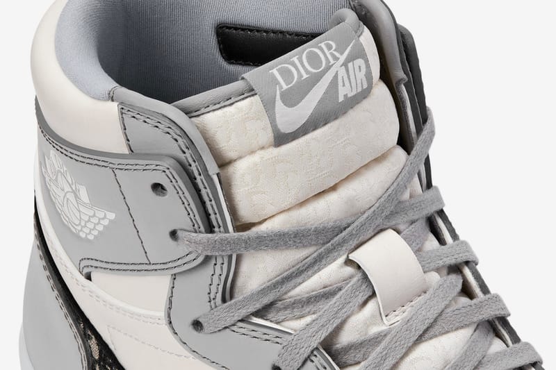 ディオール x エアジョーダン1 High OG にクローズアップ
