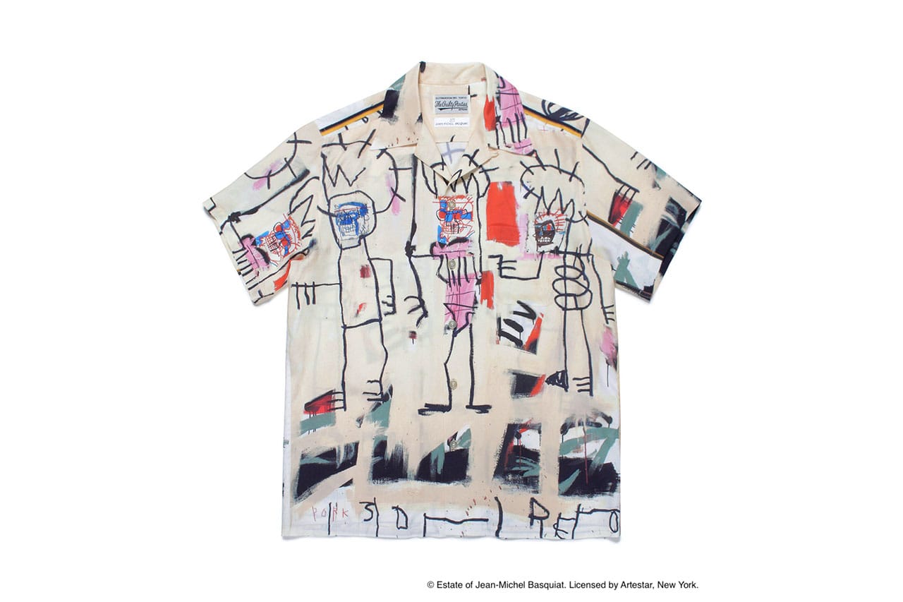 ワコマリアがバスキアの作品をプリントしたシャツをリリース 