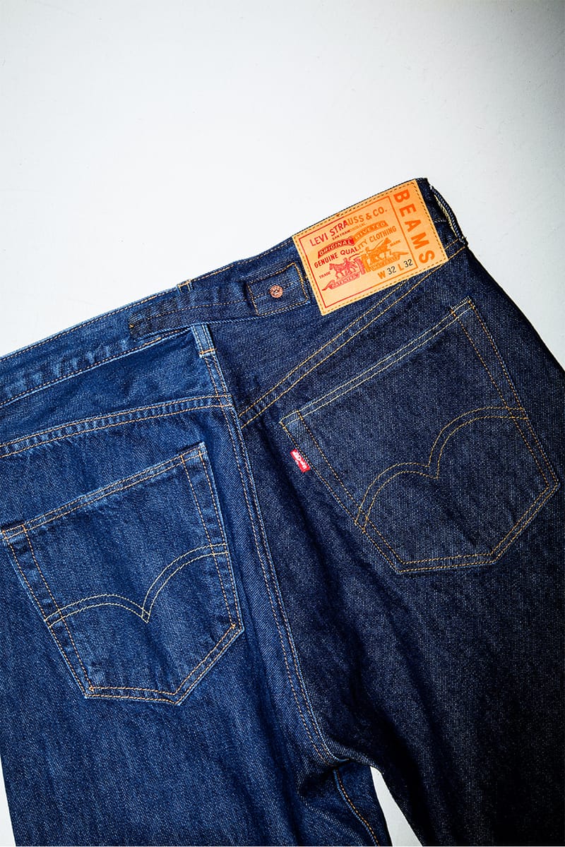 リーバイス ビームス HALF & HALF COLLECTION デニム 赤耳 リーバイス ビームス HALF & HALF COLLECTION デニム 赤耳