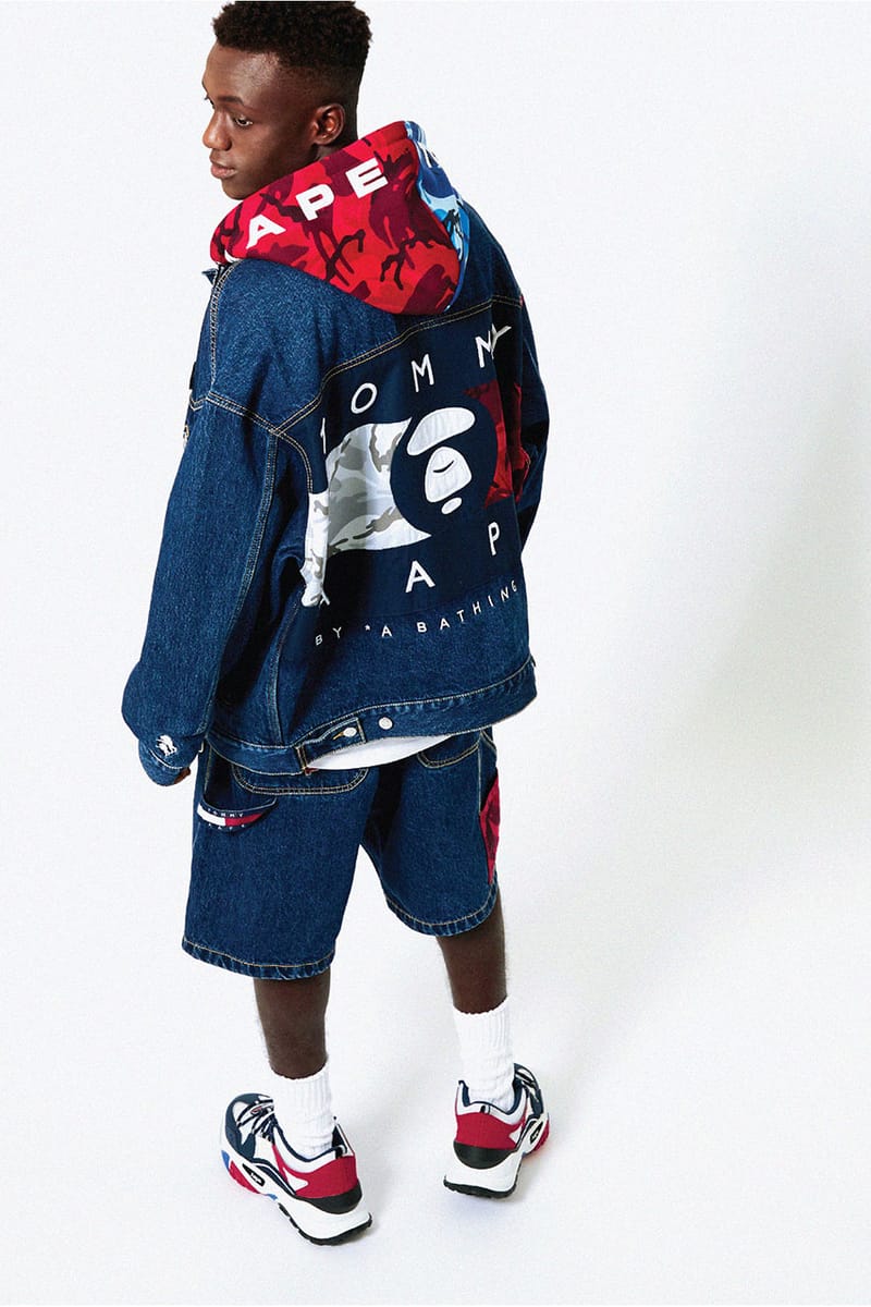 APE×TOMMY JEANS コラボデニムジャケット-