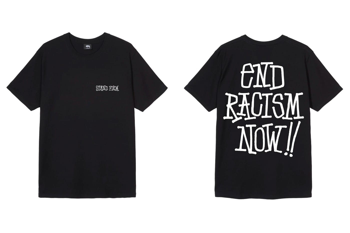 Stussy End Racism Tee L Black | hartwellspremium.com