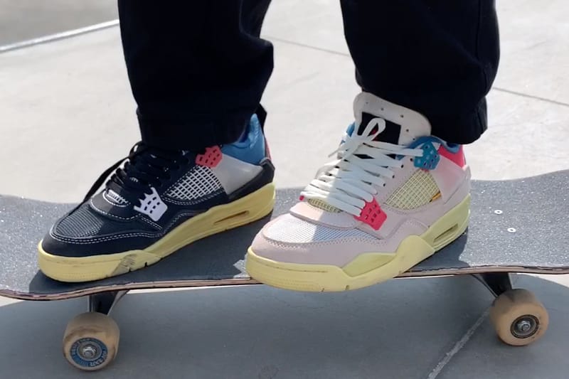 左右色違いのユニオン x エアジョーダン4を着用するスケート動画が公開 ...