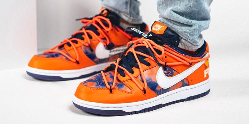 Nikelab x OFF-WHITE オレンジ オフホワイト off-white-futura-nike-dunk-low
