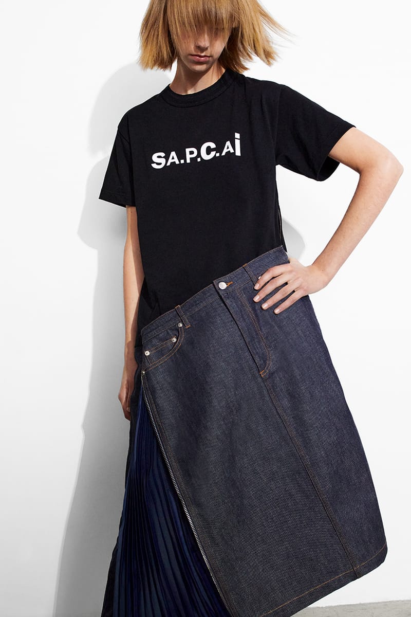 新作商品 sacai × APC デニムスカート/34/試着のみ ひざ丈スカート 