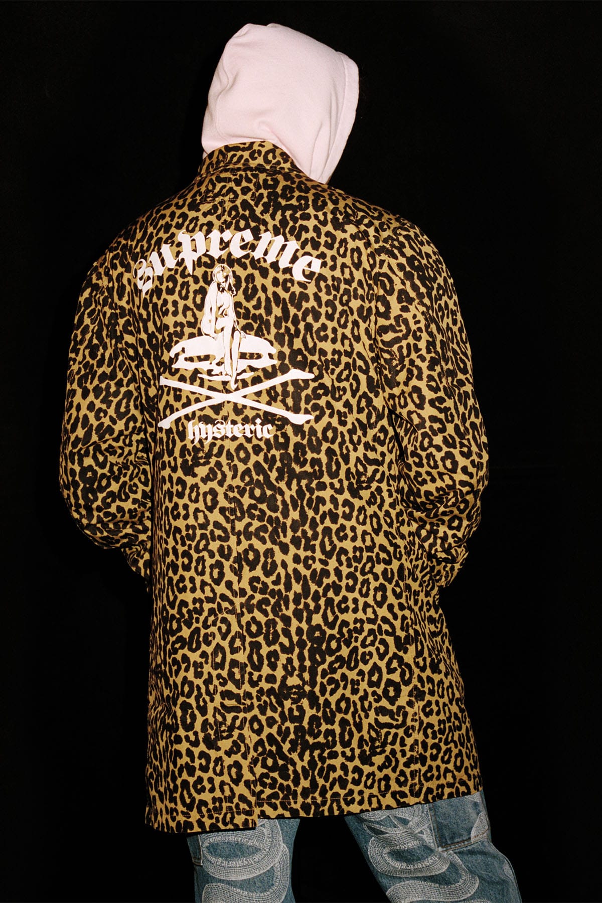 Supreme HYSTERIC GLAMOUR Leopard Trench Blue トレンチコート