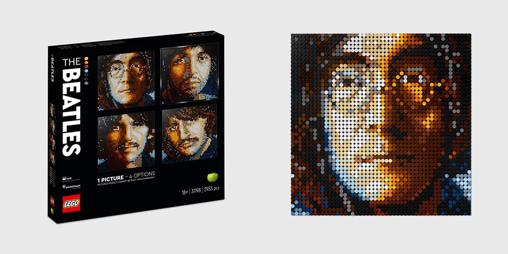 レゴからビートルズの4人の写真を忠実に再現できるアートピースが登場 