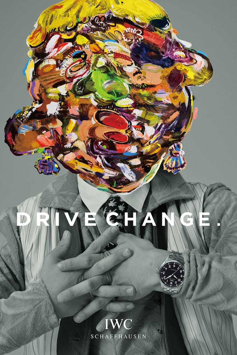 時計広告印刷物 木製フレーム付き　IWC IWCビッグパイロットウォッチ43が表参道・原宿をポスタージャック