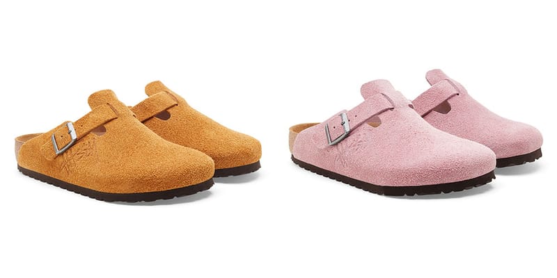 ピンク スエード ビルケンシュトック　stussy ビルケンシュトックとステューシーのコラボ再び。3色のボストン