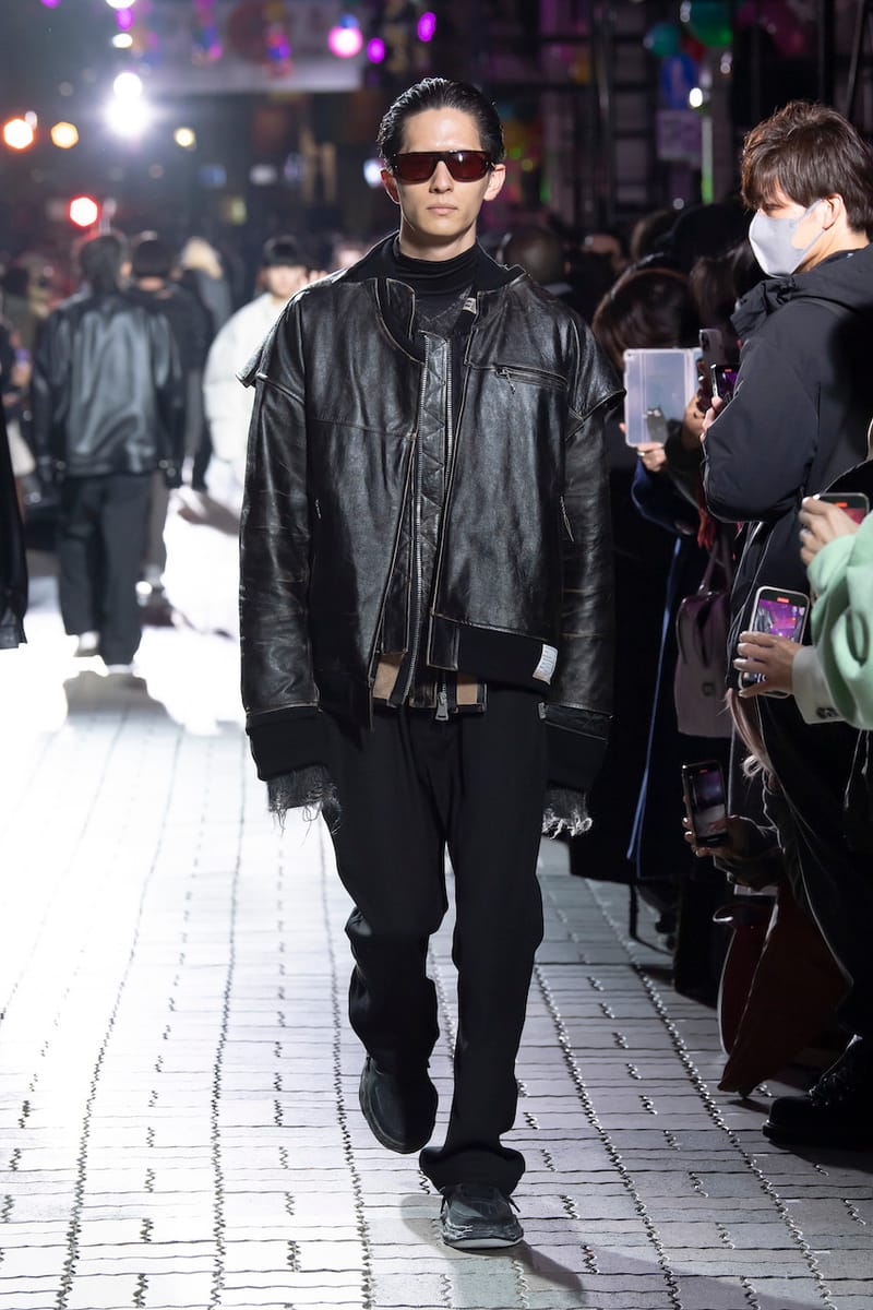 ミハラヤスヒロYASUHIRO MIHARA コレクションラインレザーコート