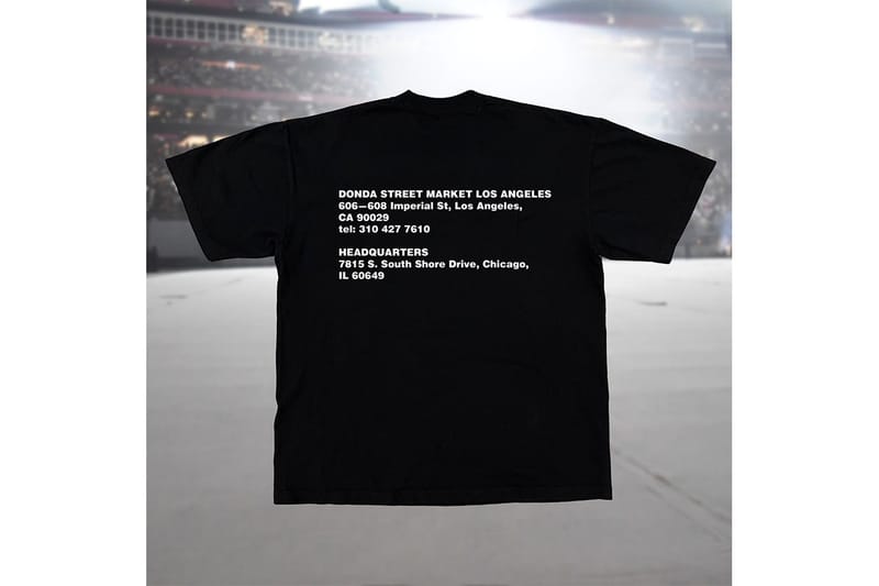 Donda Street Market Tシャツ ブラック Yeがファンからプレゼントされた「DONDA STREET MARKET