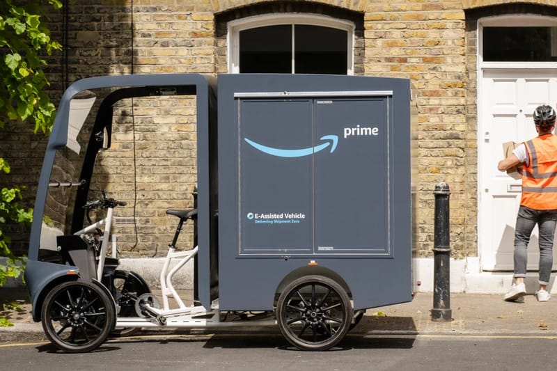 アマゾンがイギリス・ロンドンで電動カーゴバイクによる配送を