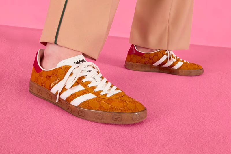 adidas Gucci ガゼル Gazelle ホワイトレザー-