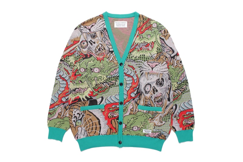 WACKO 小さかっ MARIA/TIM LEHI ジャガードカーディガン-22AW 