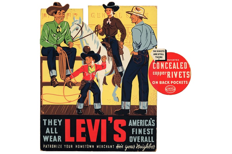 【GW限定価格】LEVIS ジーンズ ポスター 誕生150周年横1025cm
