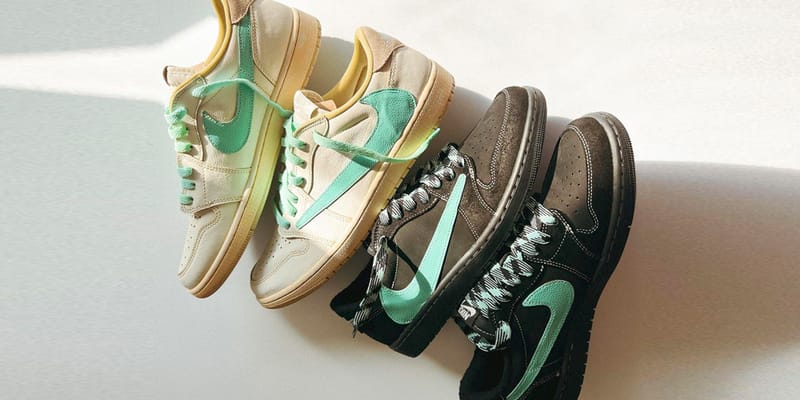 Tiffany & Co. 仕様にカスタムされた Air Jordan 1 Low の別カラー