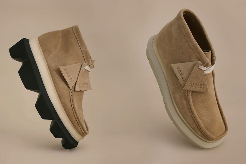 サカイ ×クラークス Clarks  23-06576/Hybrid Wallabee Boots ハイブリッドワラビーシューズ レディース 38