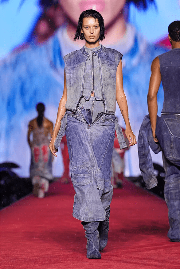 DIESEL SS24 ミラノコレクション ダメージデニム