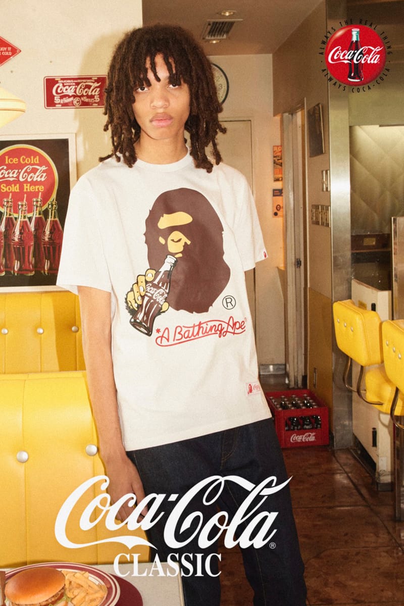 A BATHING APE x COCA COLA ロンT ベイプ エイプ-