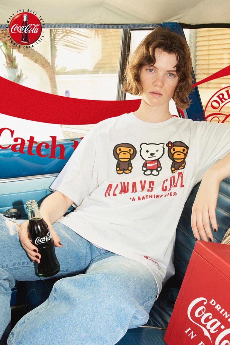 A BATHING APE x COCA COLA ロンT ベイプ エイプ-