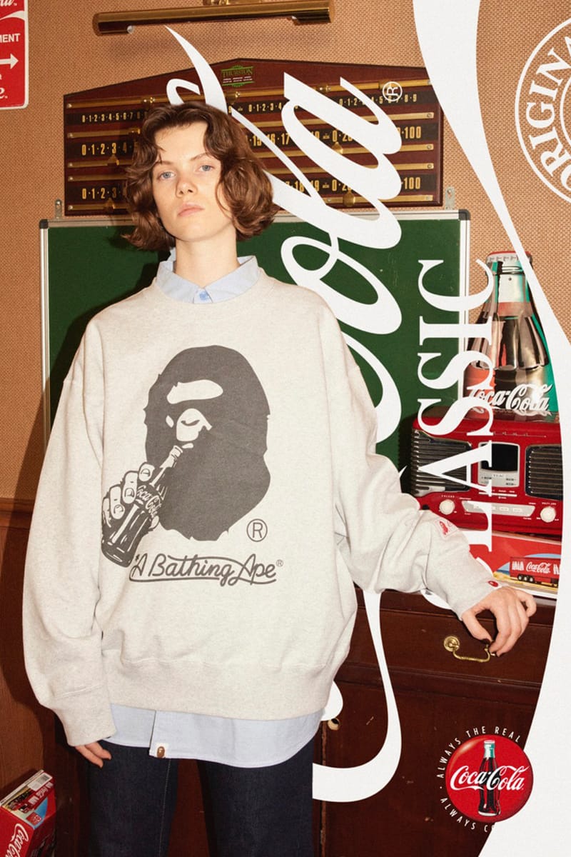 A BATHING APE x COCA COLA ロンT ベイプ エイプ-