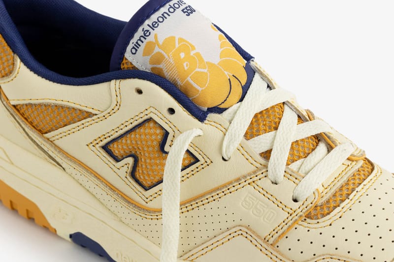 aime leon dore new balance 550 yellow替紐あり