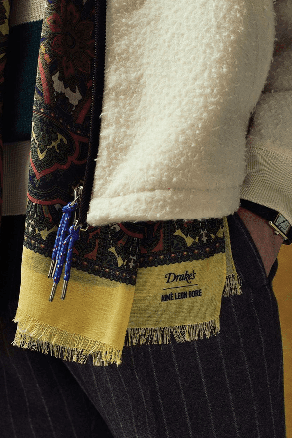 Drake's Aimé Leon Dore ストール　イタリア製 Aimé Leon Dore for Drake's FW23