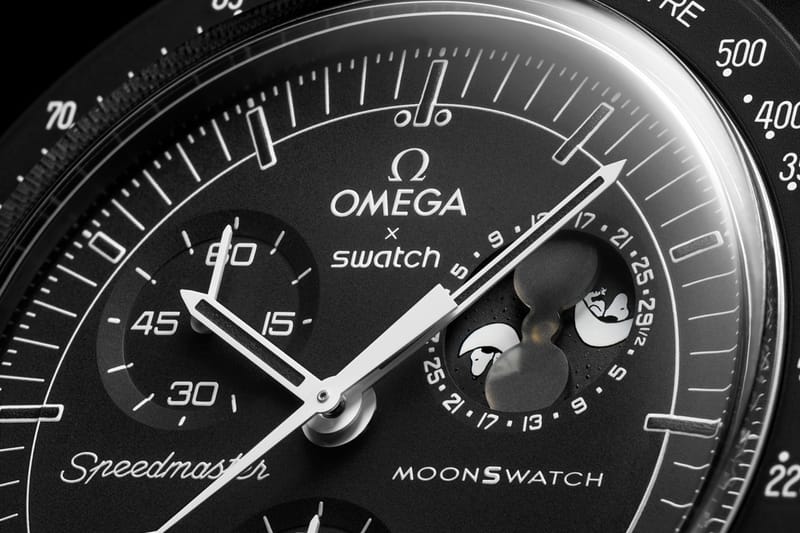時計OMEGA × Swatch × Snoopy ブラック