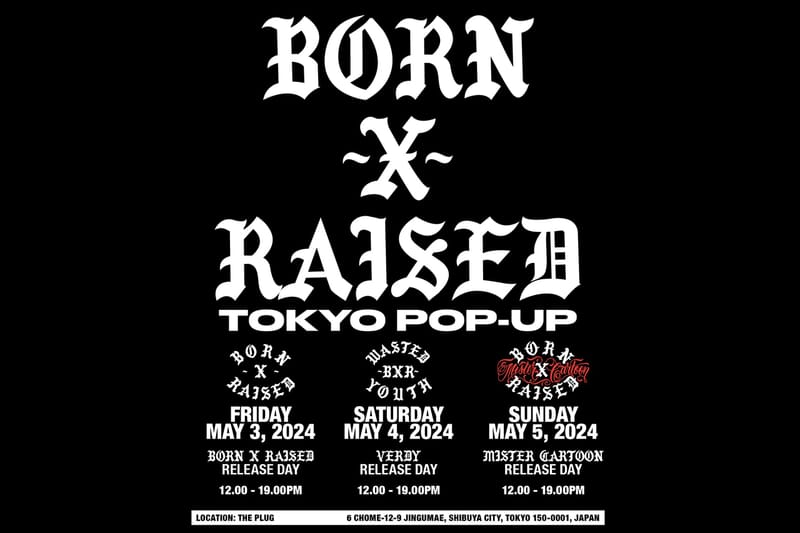 ボーン X レイズドが東京・原宿で3日間限定のポップアップを開催 