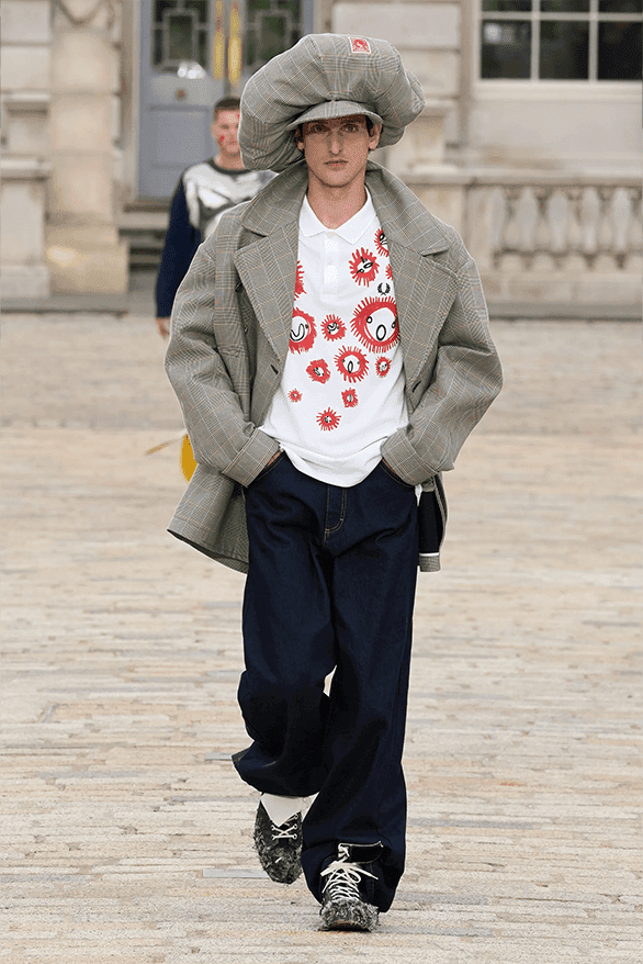 Charles Jeffrey loverboy 18SS レザー ベレー帽 Charles Jeffrey Charles Jeffrey loverboy 18SS レザー ベレー帽 Charles Jeffrey