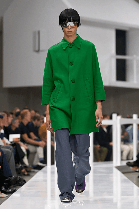 新品同16AWコレクションプラダメンズヘリンボーンチェスターコート48PRADA 新品同16AWコレクションプラダメンズヘリンボーンチェスター