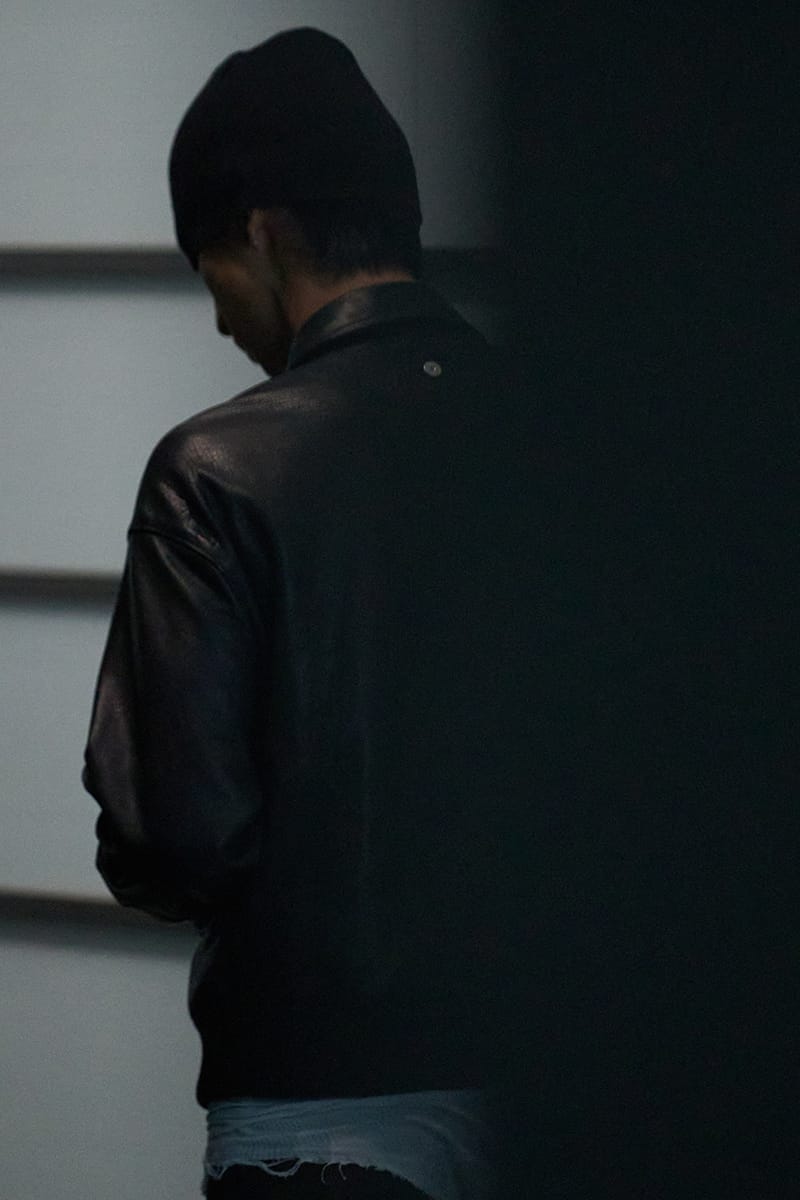 omar afridi オマールアフリディ　レザージャケット オマールアフリディ Omar Afridi Padded Leather Blouson （Raven