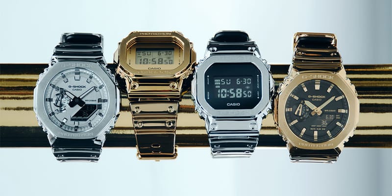 G-SHOCK」タフシリコーンバンド採用の「FINE METALLIC SERIES