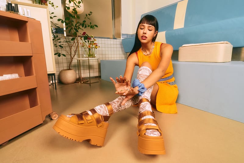 [UGG] Golden Rise Platform : 2color ★NJZハニ 着用 UGG®の最高にキュートな新作サンダル #GoldenRise 登場。 #UGG