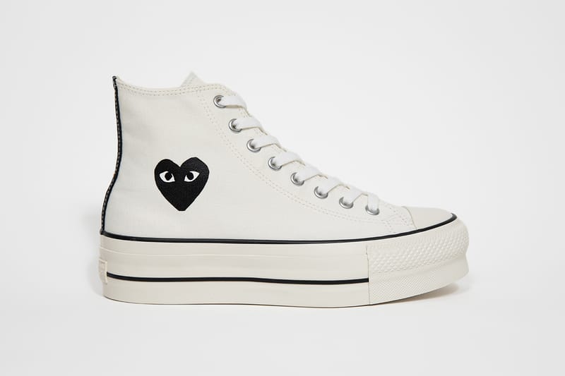 COMME des GARCONS x CONVERSE 厚底スニーカー ハイカット プレイ コムデギャルソン×コンバースPLAY COMME des GARCONS