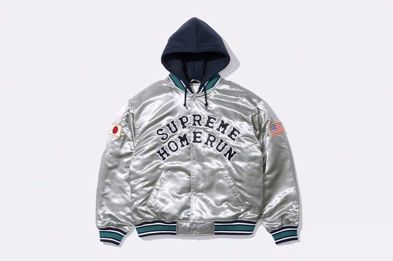 Supreme Homerun Satin Hooded Varsity Jk