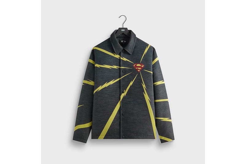 【KITH】★新作 ★スーパーマン ★コラボ ★送料/関税込 Kith「スーパーマン」着想ウェア、Sシールド付きブルゾン